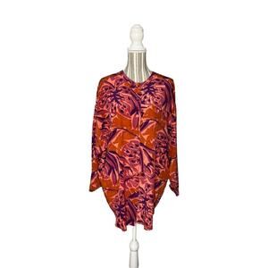 Vintage Andrea Jovine 100% Silk Top Art Deco Lagenlook Oversized Fit size 10